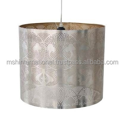 Wholesale Modern European Style Big Gold Lining Drum metal Lamp Shade Pendant Lampshades