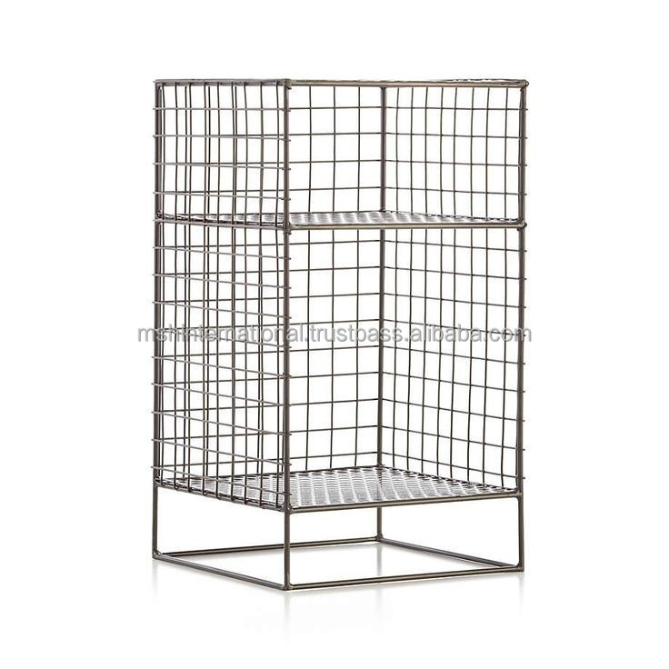 Cube Storage Organizer Wire Cabinet DIY Bookcase Stackable Shoe Rack Shelf Metal Organizer Racks