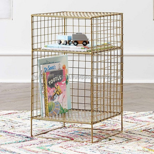 Cube Storage Organizer Wire Cabinet DIY Bookcase Stackable Shoe Rack Shelf Metal Organizer Racks