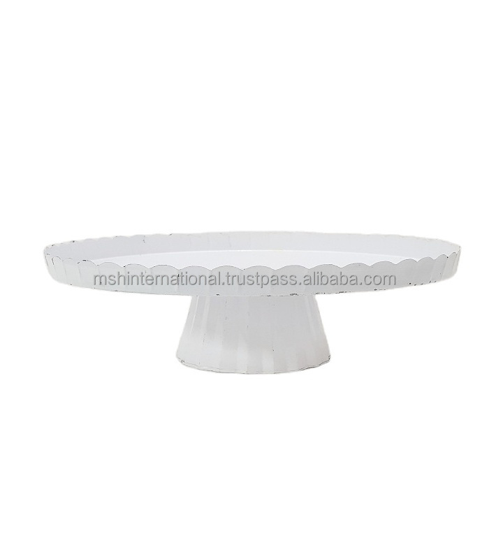 Metal Footed Cake Stand Dessert Display for Birthday Wedding Gold Color Round Cake Holder Plate