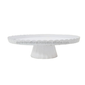 Metal Footed Cake Stand Dessert Display for Birthday Wedding Gold Color Round Cake Holder Plate