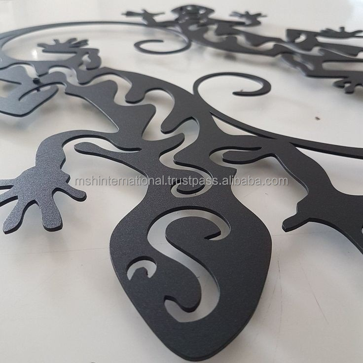 Manufacturer Home Decor Laser Cut Steel Black Metal Cut Animals Trees Hanging Wall Art