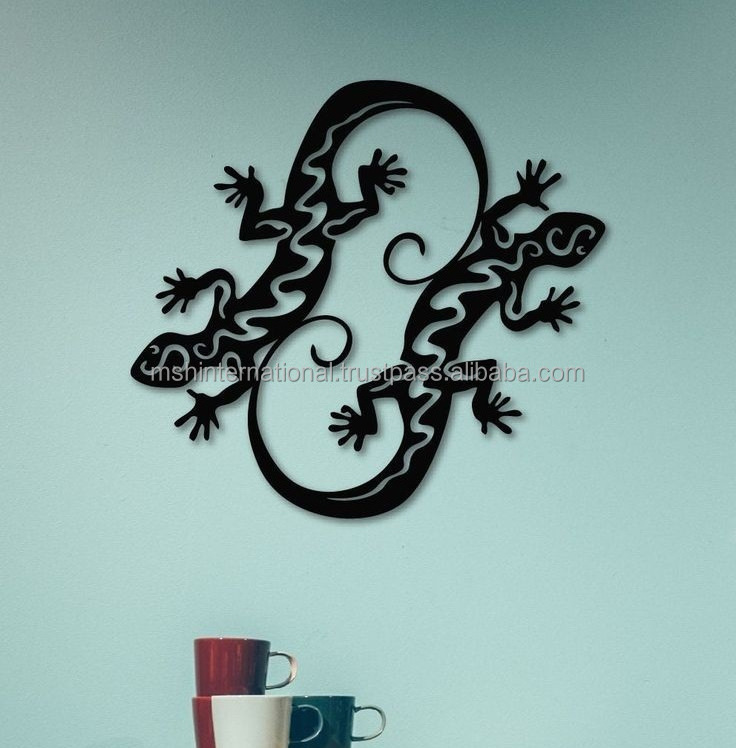 Manufacturer Home Decor Laser Cut Steel Black Metal Cut Animals Trees Hanging Wall Art