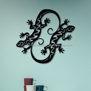 Manufacturer Home Decor Laser Cut Steel Black Metal Cut Animals Trees Hanging Wall Art