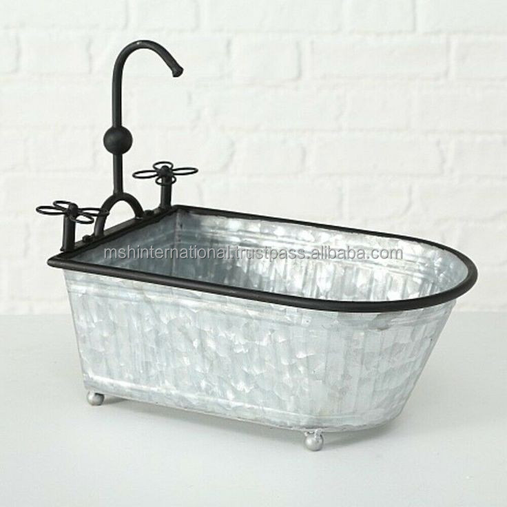 Factory Direct Price For Plant Galvanized Sheet bath tub Planter Stand Flower Pots & Planters