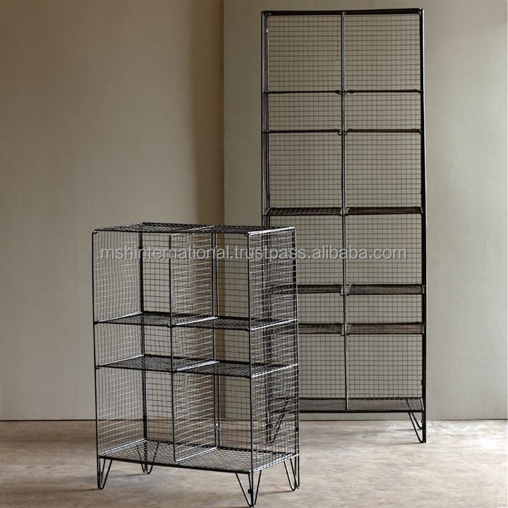 Metal Wire Grid Storage Cubes , DIY Multi-use Closet Cabinet and Modular Shelving Grids, Wire Mesh Shelves and Rack For Toys