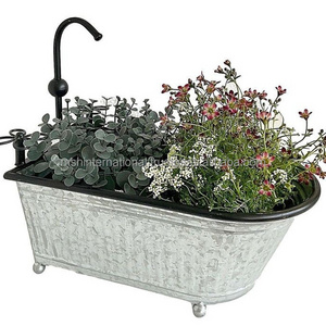 Factory Direct Price For Plant Galvanized Sheet bath tub Planter Stand Flower Pots & Planters