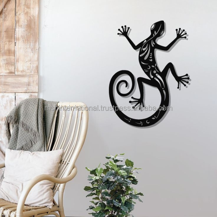 Manufacturer Home Decor Laser Cut Steel Black Metal Cut Animals Trees Hanging Wall Art