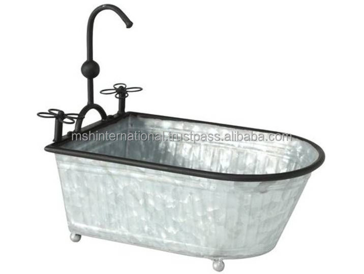 Factory Direct Price For Plant Galvanized Sheet bath tub Planter Stand Flower Pots & Planters