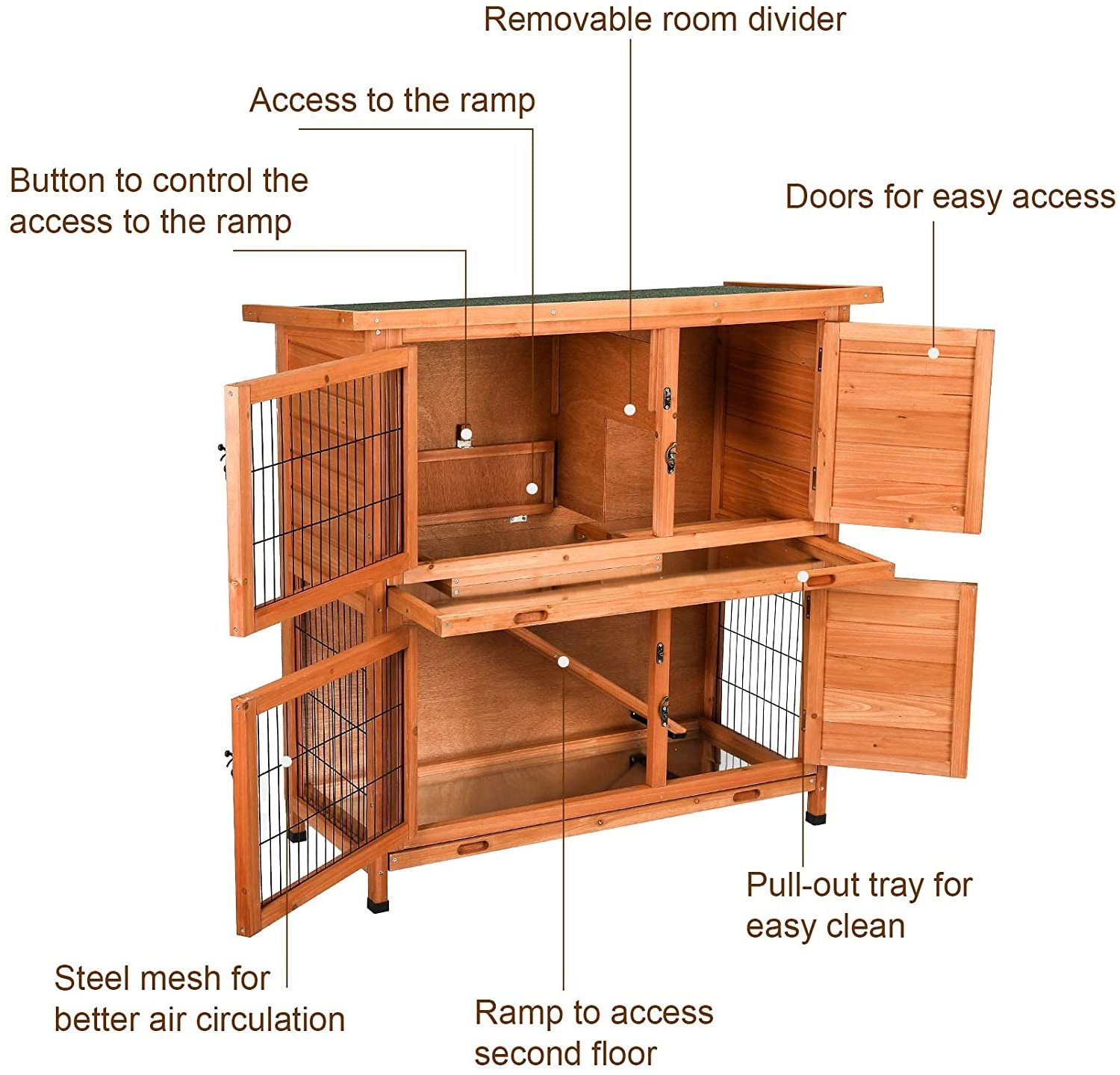 Topnotch Weatherproof Indoor Outdoor Wooden Bunny Rabbit Hutches or bird cage budgie