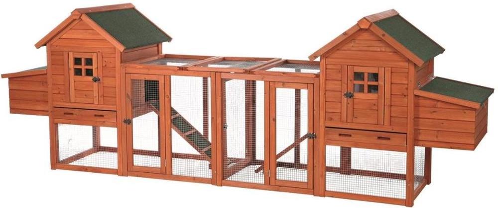 MSH-C0C1 Extra Large Wooden Rabbit Bunny Hutch Chicken Coop With Outdoor Run