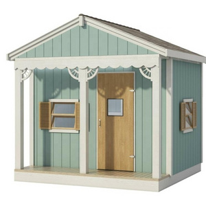 Kids Playhouse Plans DIY Wooden Cottage Guest House Backyard Storage Shed