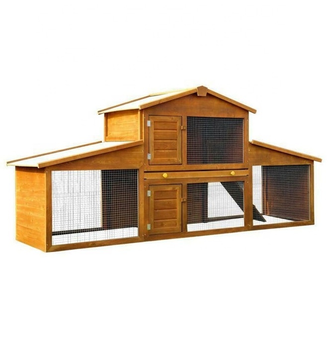 MSH-rh012 LARGE RABBIT HUTCH HOUSE GUINEA PIG CAGE CHICKEN COOP RUN Small Animal Supplies