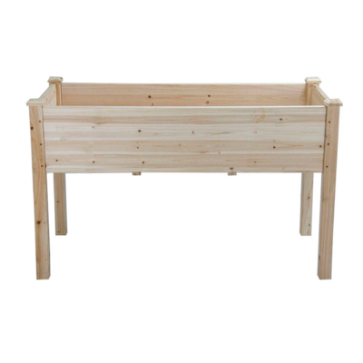 Wholesale Patio Safe Elevated Garden Planting Bed Natural Wood Planter Bed Cedar Raised Garden Planter