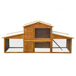 MSH-rh012 LARGE RABBIT HUTCH HOUSE GUINEA PIG CAGE CHICKEN COOP RUN Small Animal Supplies