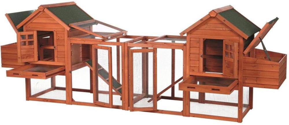 MSH-C0C1 Extra Large Wooden Rabbit Bunny Hutch Chicken Coop With Outdoor Run