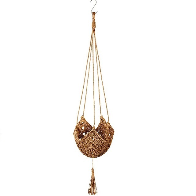 Hot Sale Macrame Plant Hanger Floating Wooden Plant Stand Artificial Flower Pot Hanging Holder Indoor Outdoor Garden Decorative