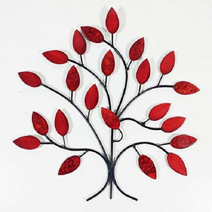 New Arrival Red Leaf  Metal Home Kitchen Decorative Wall Art For Home Office  Living Room Bedroom Room Indoor Outdoor Decor