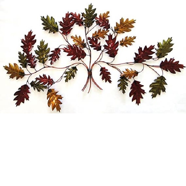 New Arrival Red Leaf  Metal Home Kitchen Decorative Wall Art For Home Office  Living Room Bedroom Room Indoor Outdoor Decor