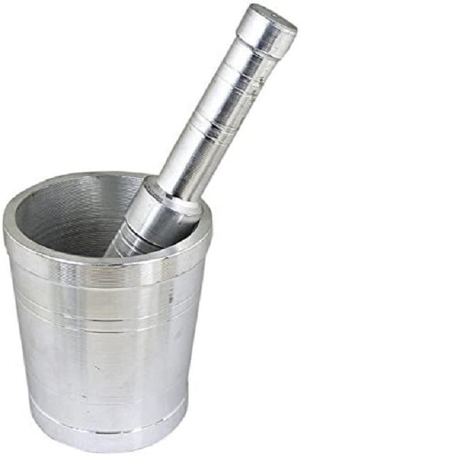 MS INC Hand Craft Metal Mortal & Pestle Set  Kitchen Ware Product For Herbs Spice Grinder Pill Crusher Medicine Crusher