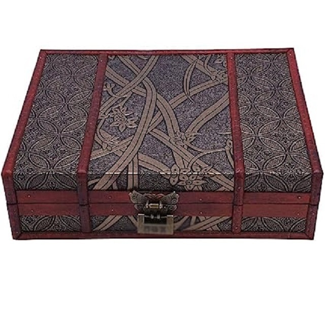 Hot Sale Wood Jewelry Box With Good Finished & Lid Makeup Kit Storage Box Girls Women  Home Necklace Earring keepsake Box