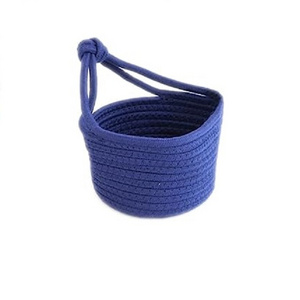 New Hot Selling Product Macrame Blue Basket Bathroom Laundry Cloth Storage Basket Home Essential Hanging Fruit Vegetables Basket