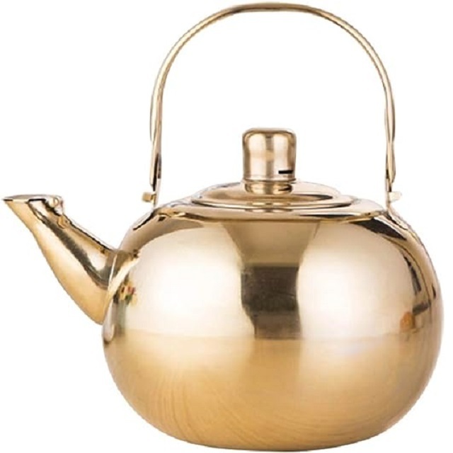 Best Quality Product Metal in Red Tea Pot Indoor Parties Tea And Coffee Serving kettle Kitchen Ware Product For Home Hotels