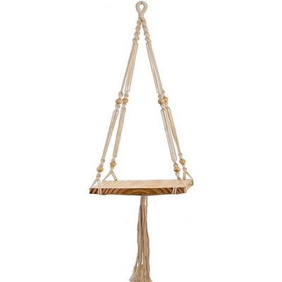 New Arrival Wood Macrame Plant Hanger Home Decoration Wall hanging Plant Basket Indoor Outdoor Garden Flower Holder Stand