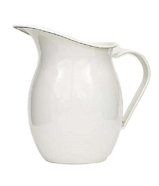 Hot Selling Product Coffee Storage Jug Cream Enamel Metal Water Pitcher jug Wedding Juice Serving Jug Milk Pitcher For Home