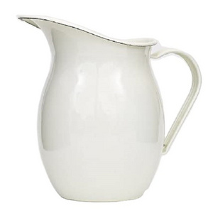 Hot Selling Product Coffee Storage Jug Cream Enamel Metal Water Pitcher jug Wedding Juice Serving Jug Milk Pitcher For Home