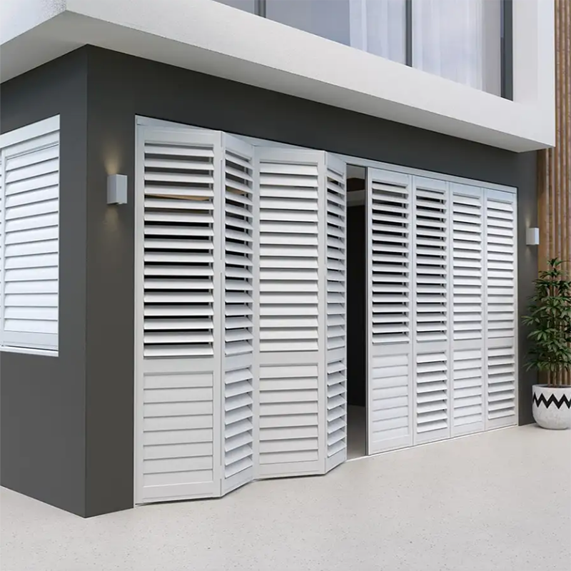 Outdoor Aluminium Plantation Shutters Custom Security Shutters for exterior house windows doors