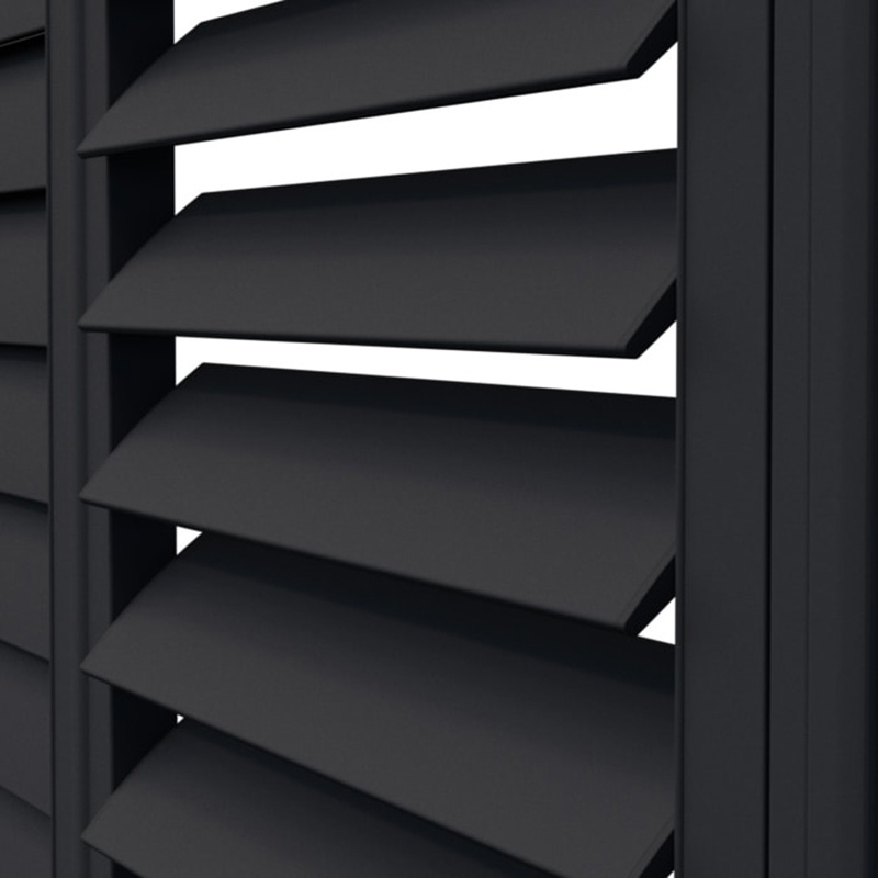 Factory price black plantation shutters blinds shades shutters for windows