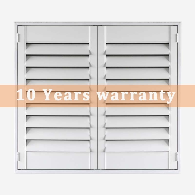 Durable design wooden and pvc shutters plantation wood jalousie windows