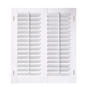 PVC Faux Wood Wooden Plantation shutters horizontal PVC wooden louver Water-proof Eco-friendly