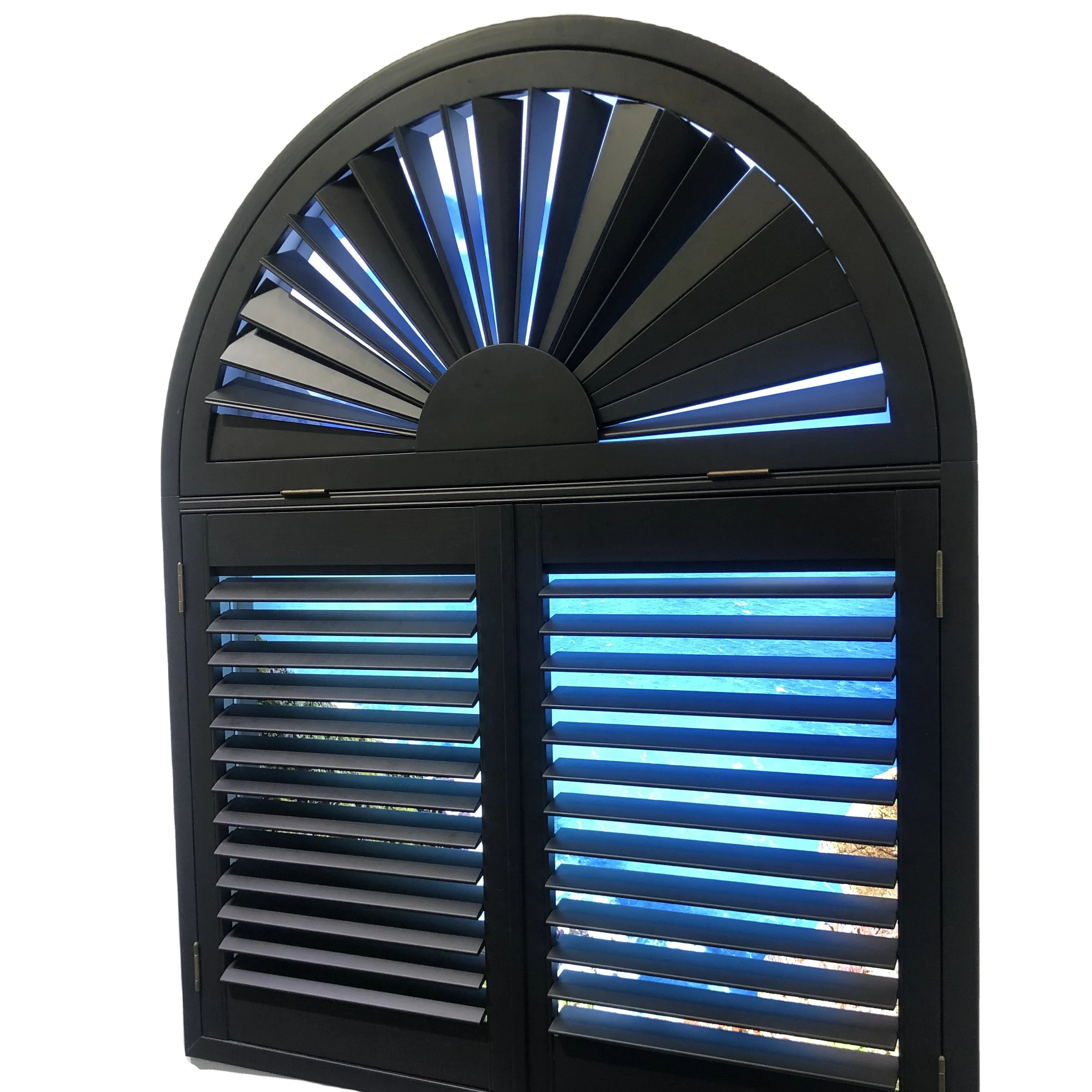 Outdoor Aluminium Plantation Shutters Custom Security Shutters for exterior house windows doors