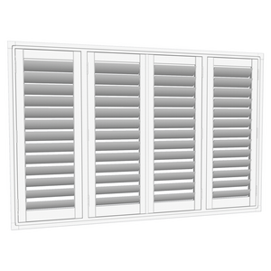 Wholesale Price Electric Or Manual PVC Fauxwood Plantation Shutters Wooden  From China