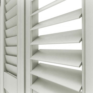 Wooden and PVC Plantation Shutters - Custom Made Window Blinds No Front Tilt Rod and Easy DIY Installation Interior