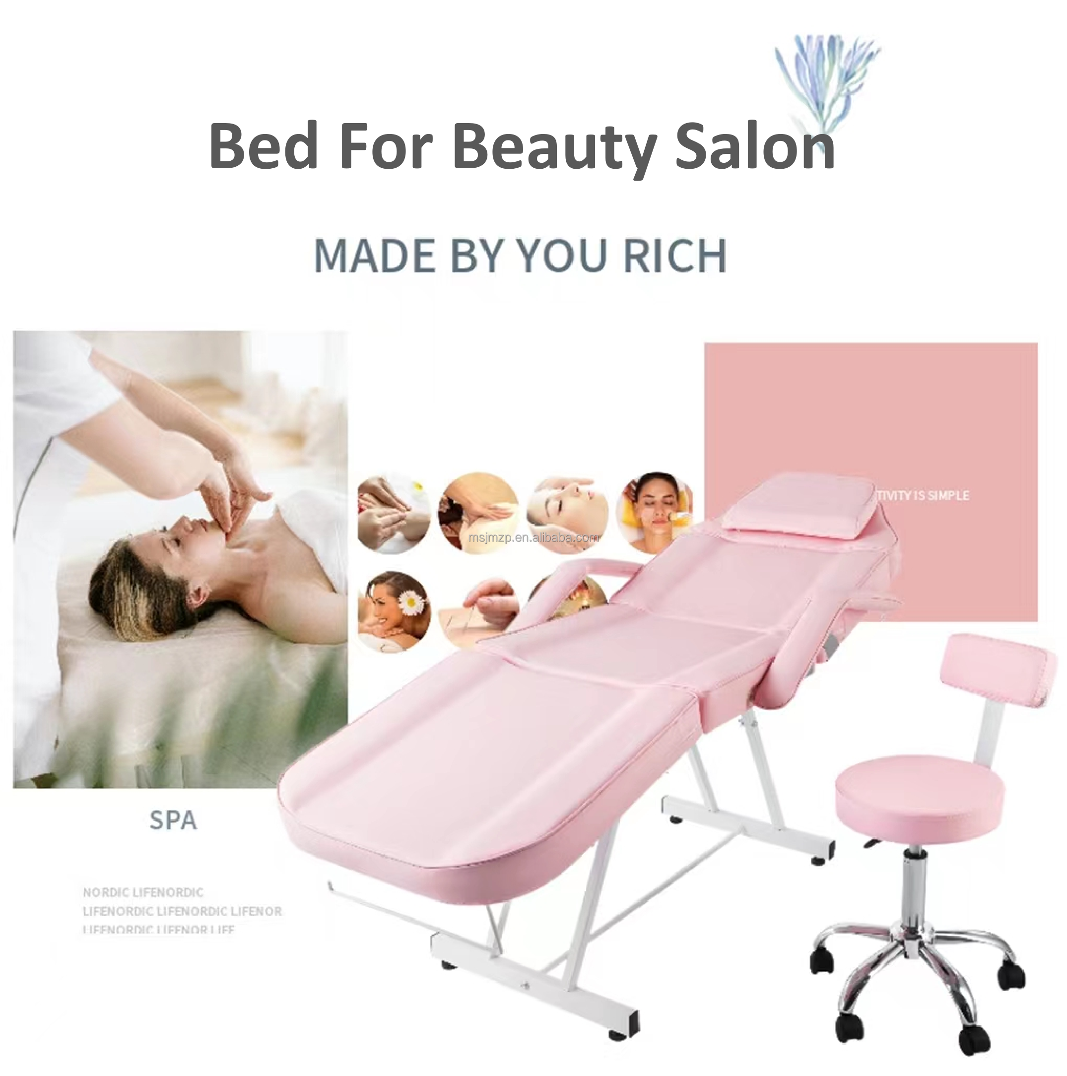 Multi-function Massage Bed Facial Chair Spa Salon Beauty Bed Tattoo Beauty Bed/Chair With Stool