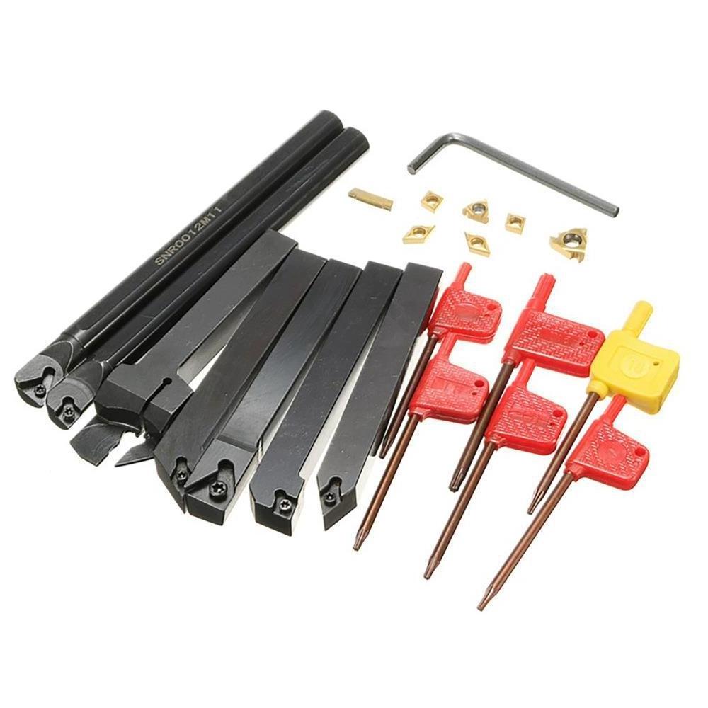 Metal Lathe Cutting Tools 12 mm 7 pc Boring Bar Turning Tool Holder Set