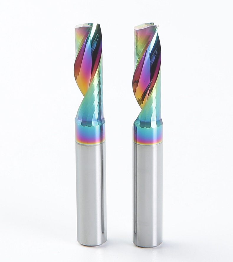 DLC Coated Colorful Coating Single Flute End Mill For Sale