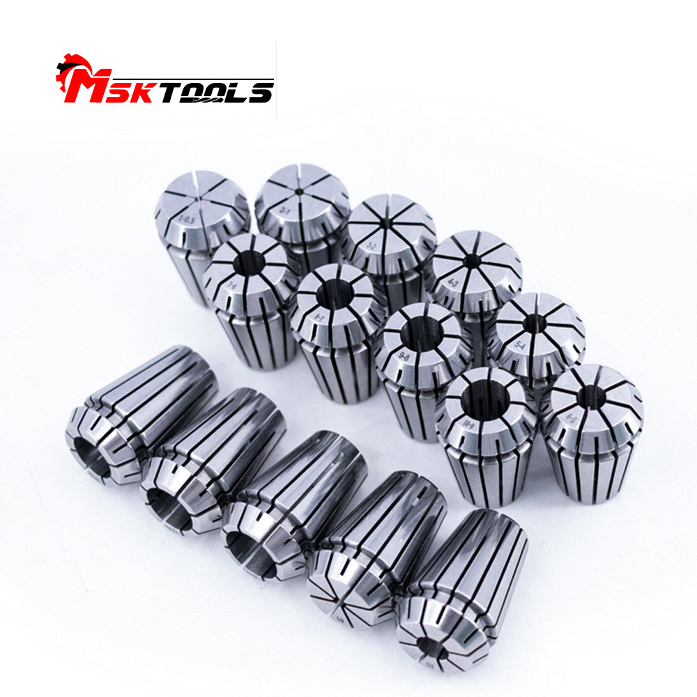 High Precision 65Mn ER16 15PCS Set Sealed Collet For Milling Cutters