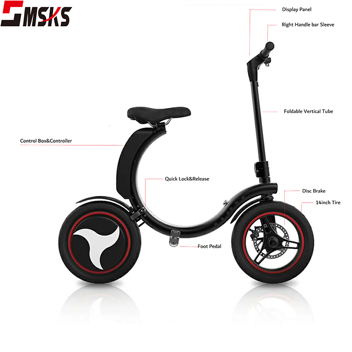 EU warehouse Portable 14 inch 350W Adult Mini Electric Folding E bike velo electrique Electric Bicycle