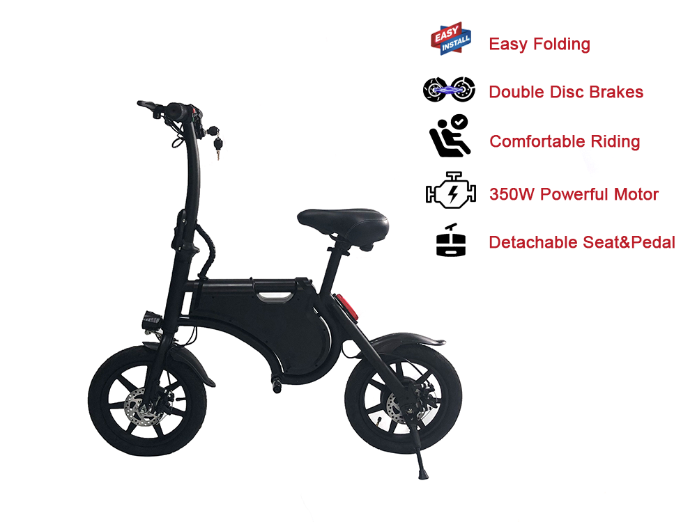 Off Road Dirt Seat Pedal Moped Fat Tire 36V 350W 12 inch  Ebike Motorcycle  Scooters Folding Electric City Bike