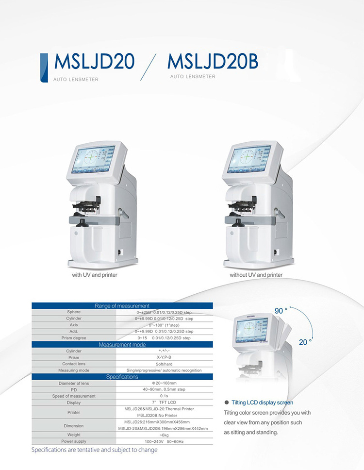 Cheapest Price Optical Instruments Jd-2000 Digital Lensometer / Focimeter Auto Lensmeter With Uv And Printer