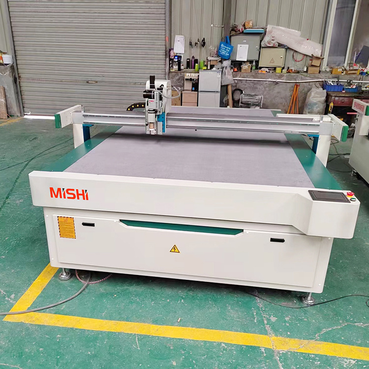 MISHI 1625 cnc digital round die cut fully automatic feeding oscillating knife Fabric cloth Protective Gown Cutting Machine