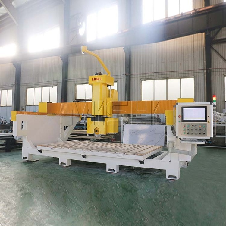 MISHI Stone Machinery Automatic Multifunction 5 Axis Cnc Router Bridge Saw Marble Stone Cutting Milling Machine