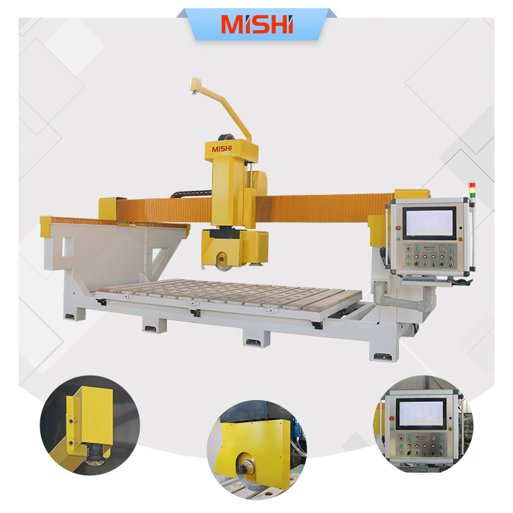 MISHI Multi Function Cnc 5 Axis Bridge Saw Machine Stone Cutting Machine 5 Axis 3d Cnc Machine For Marble