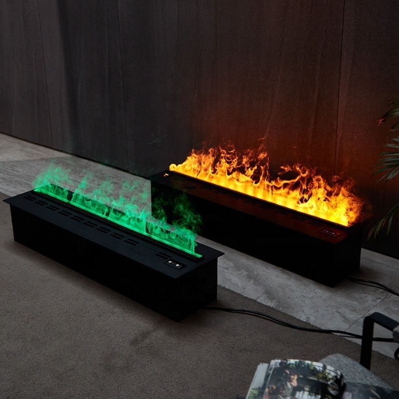 Wholesale Modern Indoor Water Vapor Fireplace 3D Steam Mist Embedded Electric Fire Intelligent Switching Power Supply Decorative