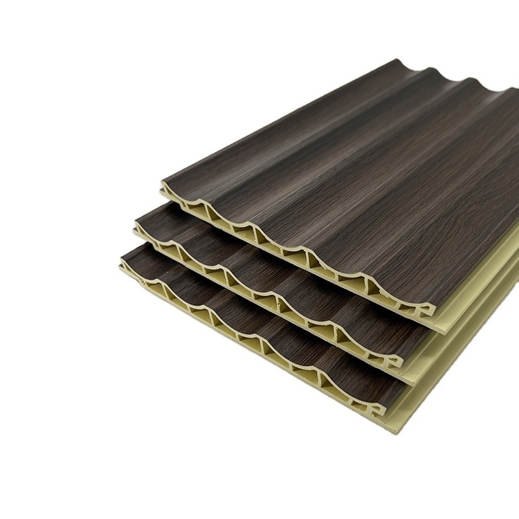 Decorative wallboards square black gold ceiling louver wpc fluted panelsslat wood wpc wall panels interior