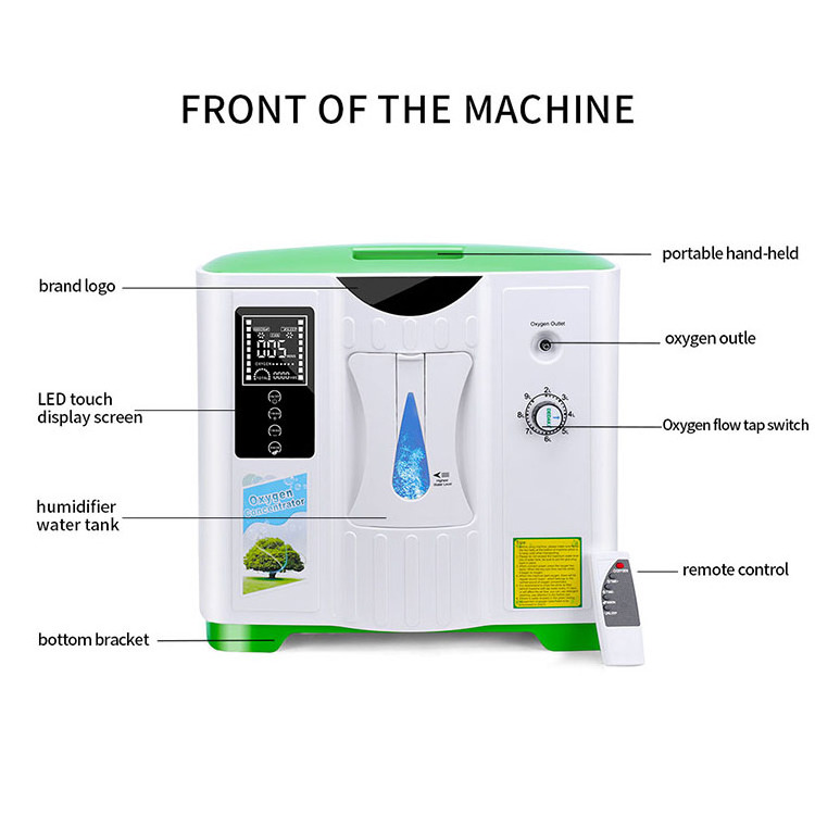 Low Price DE-2A portable oxygen concentrator 5L 7L 8L 9L 10L for 2 Person Oxygen Making Machine